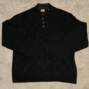 Robert Talbott Carmel Men’s Lambs Wool and Cashmere Blend Henley Sweater - XXL